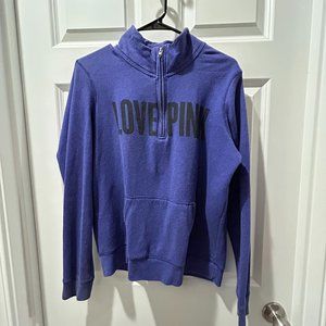 Victoria's Secret Women's Purple  Quarter Zip Sweatshirt in Size Small